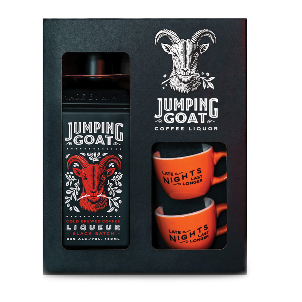 Likier Jumping Goat Whisky & Coffee Liquer 33% 700 ml + 2 kubki