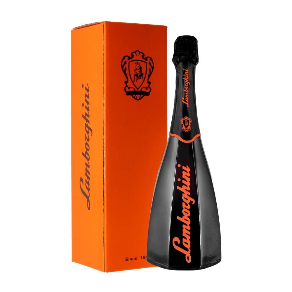 Wino musujące Lamborghini Ottagonale Brut Vino Spumante Orange letters 12% białe wytrawne 750 ml kartonik