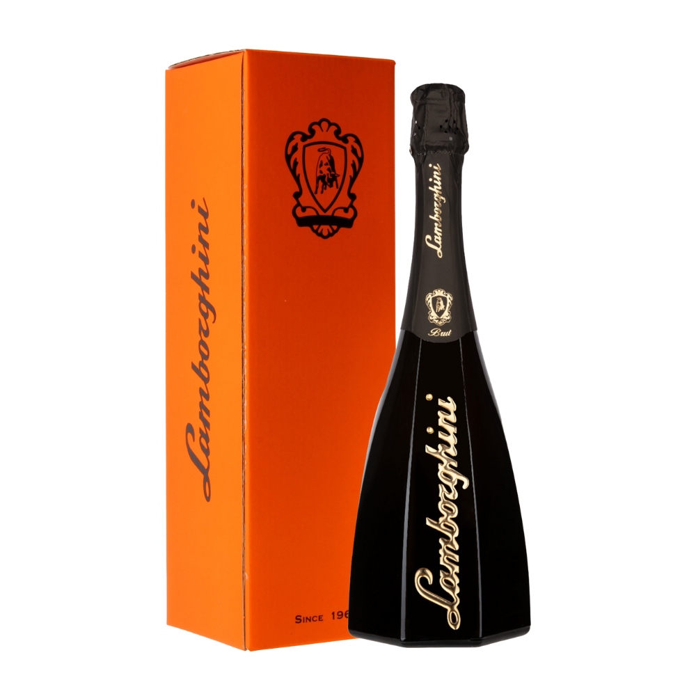 Wino musujące Lamborghini Ottagonale Brut Vino Spumante Gold letters 11,5% białe wytrawne 750 ml kartonik