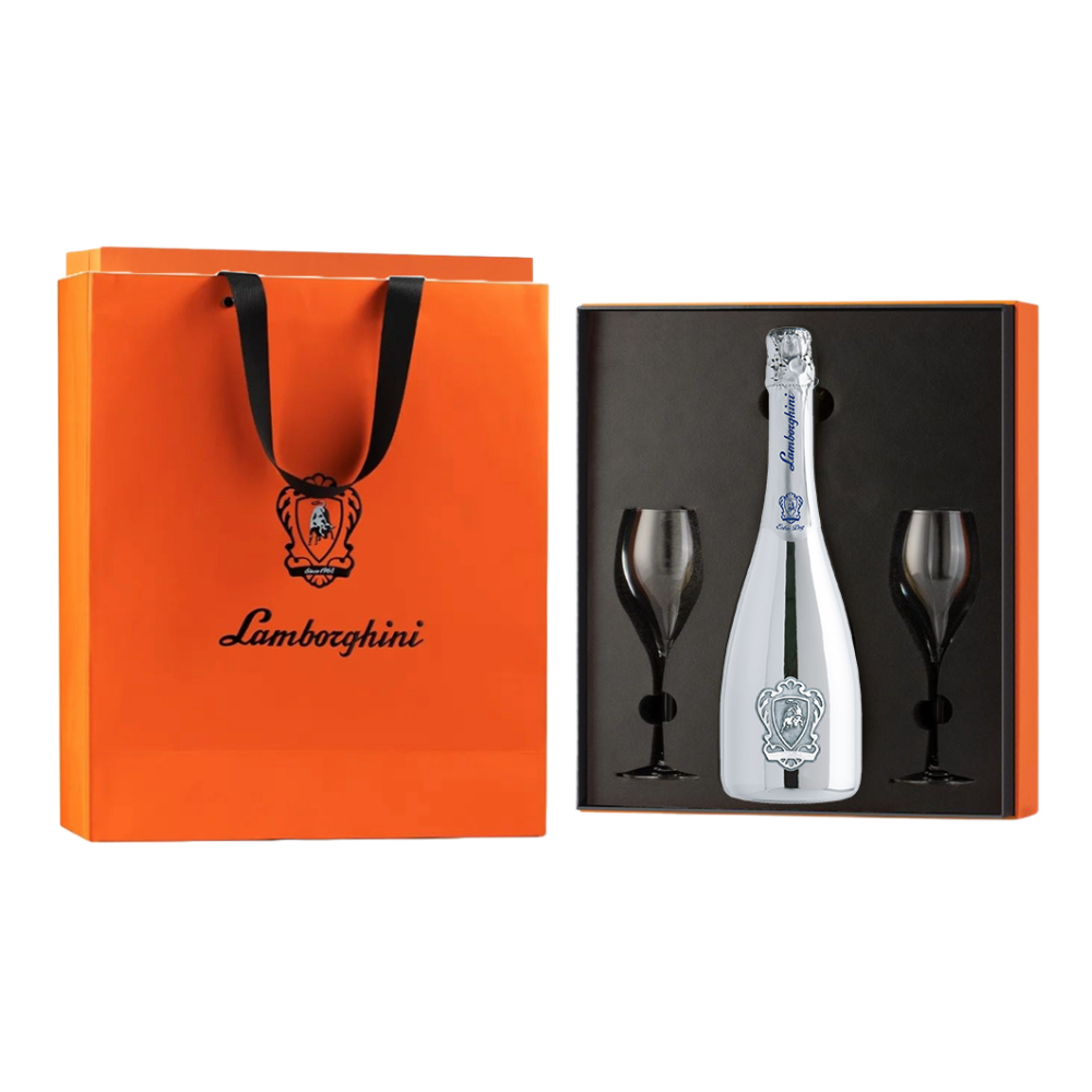 Wino Lamborghini Extra Dry Prosecco D.O.C. Treviso Silver 11% białe półwytrawne 750 ml gift box