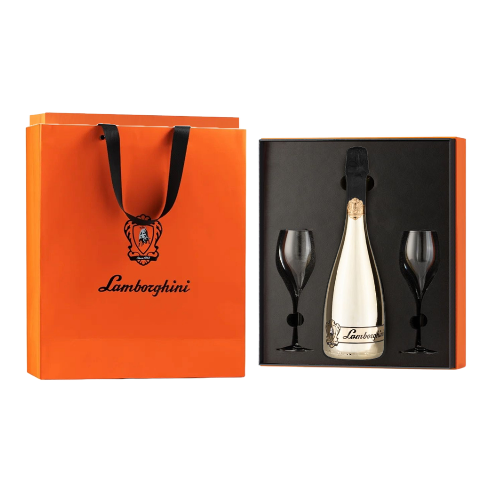 Wino Lamborghini Sparkling Gold Bezalkoholowe 0% białe wytrawne 750 ml gift box