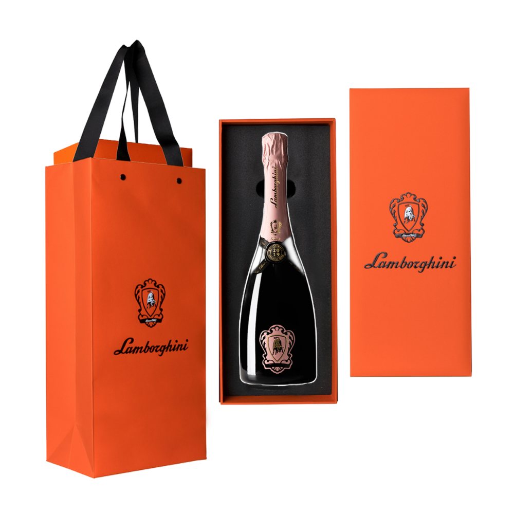 Wino Lamborghini Metodo Classico Rosè Millesimato Bio 12% różowe wytrawne 750 ml premium box