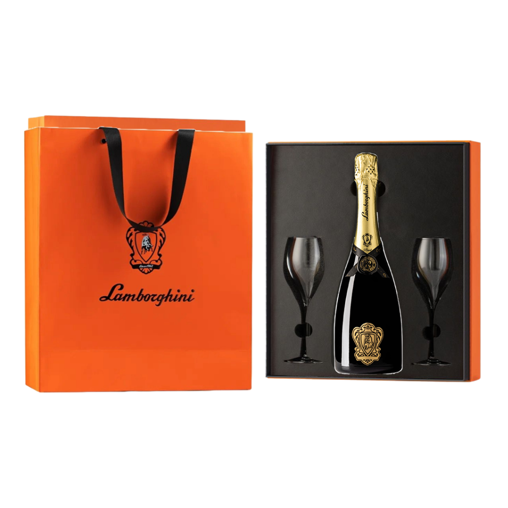 Wino Lamborghini Metodo Classico Brut Millesimato Bio 12,5% białe wytrawne 750 ml gift box
